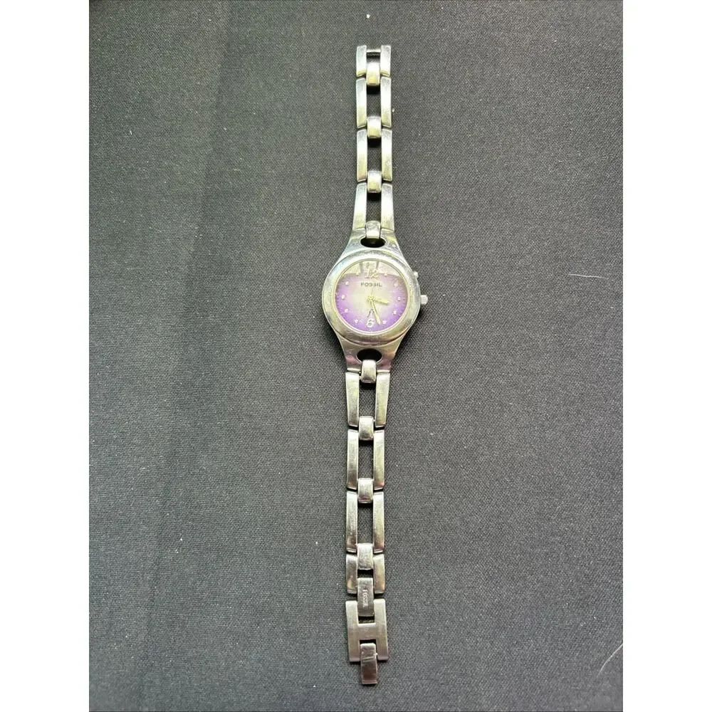 Fossil Purple Dial Silver Tone Women’s Quartz Watch